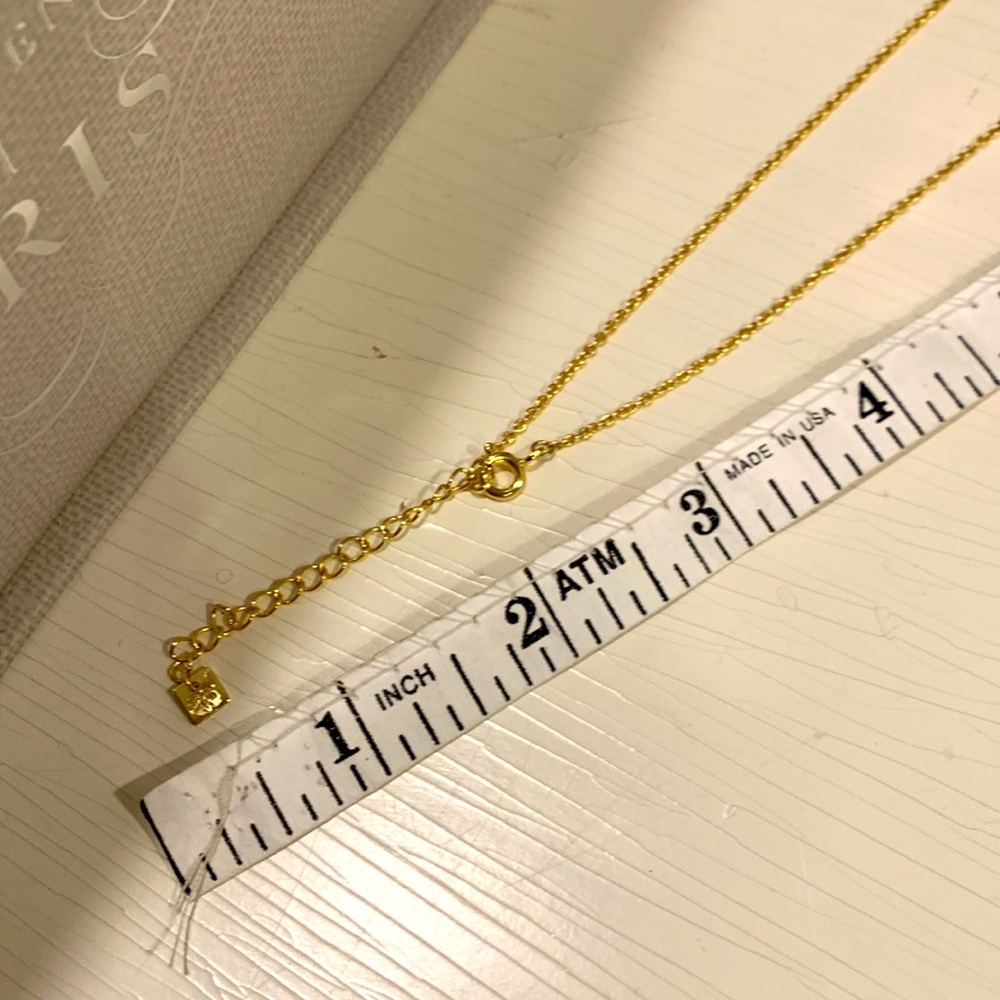“J” initial necklace yellow gold plated 16 inches chain - Picture 4 of 4